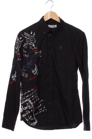Ανδρικό πουκάμισο Desigual, Μέγεθος S, Χρώμα Μαύρο, Τιμή 34,02 €