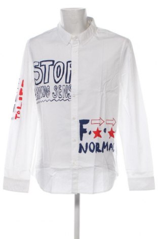 Ανδρικό πουκάμισο Desigual, Μέγεθος XL, Χρώμα Λευκό, Τιμή 60,72 €