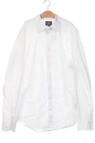 Мъжка риза H&M, Размер M, Цвят Бял, Цена 17,60 лв.