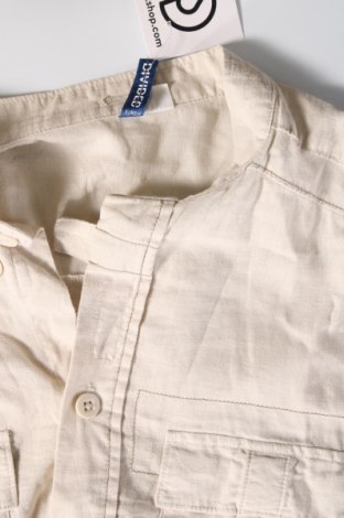 Мъжка риза H&M Divided, Размер M, Цвят Екрю, Цена 29,00 лв.