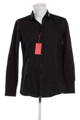 Ανδρικό πουκάμισο Hugo Boss, Μέγεθος L, Χρώμα Μαύρο, Τιμή 111,34 €