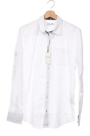 Ανδρικό πουκάμισο Jack & Jones, Μέγεθος S, Χρώμα Λευκό, Τιμή 39,69 €
