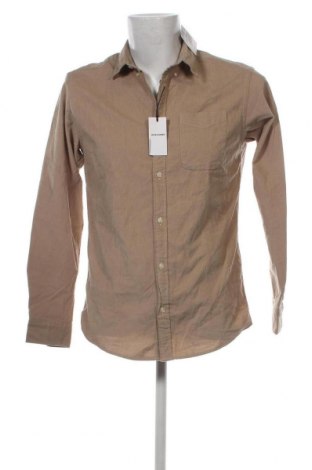 Ανδρικό πουκάμισο Jack & Jones, Μέγεθος M, Χρώμα  Μπέζ, Τιμή 21,43 €
