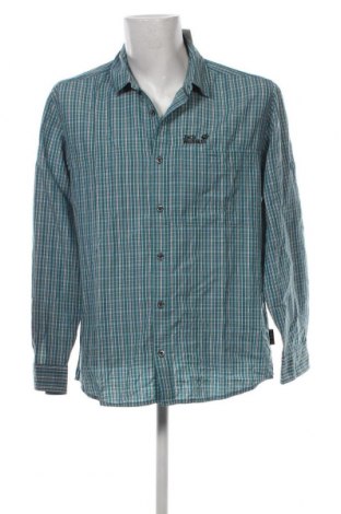 Мъжка риза Jack Wolfskin, Размер XL, Цвят Син, Цена 55,00 лв.