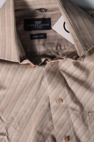 Мъжка риза Lorenzo Calvino, Размер S, Цвят Бежов, Цена 4,35 лв.