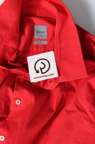 Ανδρικό πουκάμισο Montego, Μέγεθος L, Χρώμα Κόκκινο, Τιμή 8,45 €