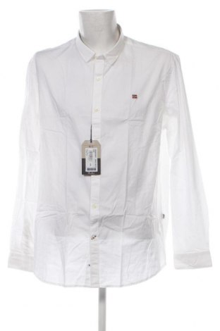 Мъжка риза Napapijri, Размер 3XL, Цвят Бял, Цена 156,17 лв.