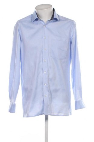 Ανδρικό πουκάμισο Olymp, Μέγεθος L, Χρώμα Μπλέ, Τιμή 33,00 €