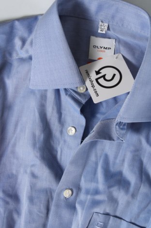 Ανδρικό πουκάμισο Olymp, Μέγεθος M, Χρώμα Μπλέ, Τιμή 26,88 €