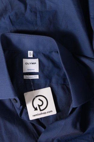 Ανδρικό πουκάμισο Olymp, Μέγεθος L, Χρώμα Μπλέ, Τιμή 33,00 €