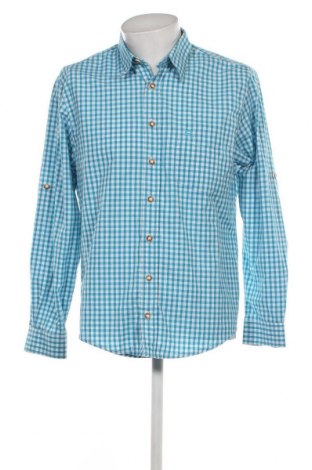 Ανδρικό πουκάμισο Os Trachten, Μέγεθος M, Χρώμα Μπλέ, Τιμή 4,00 €