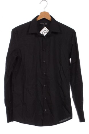 Мъжка риза Piazza Italia, Размер XS, Цвят Черен, Цена 17,40 лв.