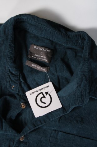 Мъжка риза Primark, Размер L, Цвят Син, Цена 29,00 лв.