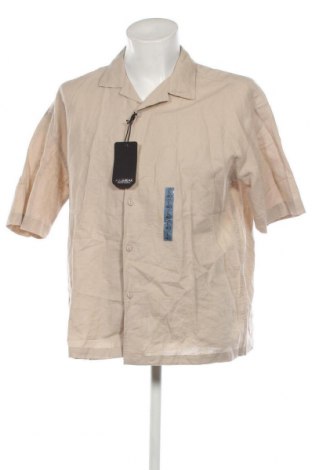 Ανδρικό πουκάμισο Pull&Bear, Μέγεθος L, Χρώμα Εκρού, Τιμή 14,23 €