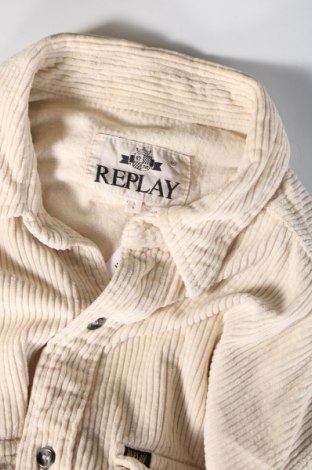 Ανδρικό πουκάμισο Replay, Μέγεθος L, Χρώμα  Μπέζ, Τιμή 43,61 €