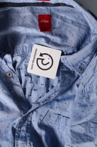 Ανδρικό πουκάμισο S.Oliver, Μέγεθος XXL, Χρώμα Μπλέ, Τιμή 12,62 €