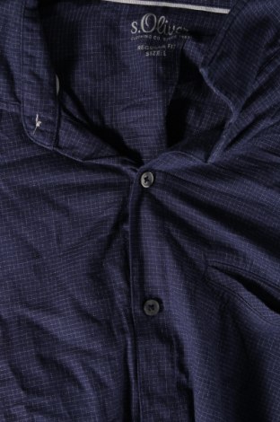 Ανδρικό πουκάμισο S.Oliver, Μέγεθος L, Χρώμα Μπλέ, Τιμή 12,62 €