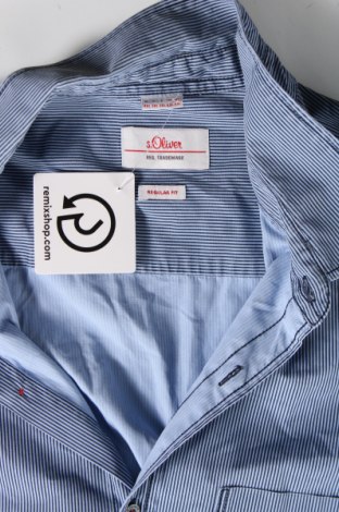 Ανδρικό πουκάμισο S.Oliver, Μέγεθος XXL, Χρώμα Μπλέ, Τιμή 21,03 €