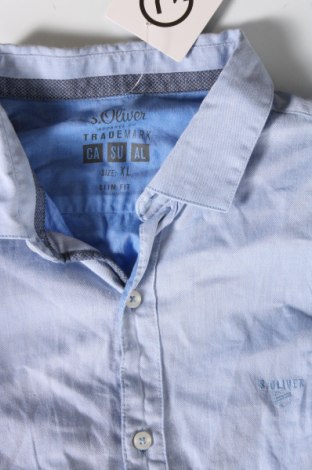 Ανδρικό πουκάμισο S.Oliver, Μέγεθος XL, Χρώμα Μπλέ, Τιμή 21,03 €