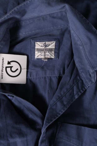Herrenhemd Samuel Windsor, Größe M, Farbe Blau, Preis 2,76 €