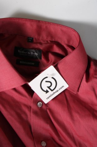 Herrenhemd Tailor & Son, Größe XXL, Farbe Rot, Preis € 3,43