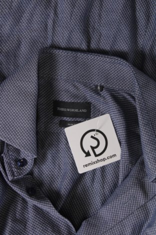 Ανδρικό πουκάμισο Theo Wormland, Μέγεθος S, Χρώμα Μπλέ, Τιμή 4,21 €