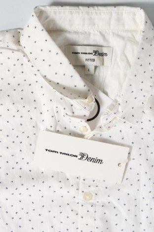 Herrenhemd Tom Tailor, Größe L, Farbe Weiß, Preis 21,43 €