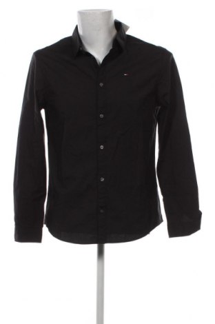 Мъжка риза Tommy Jeans, Размер L, Цвят Черен, Цена 91,77 лв.