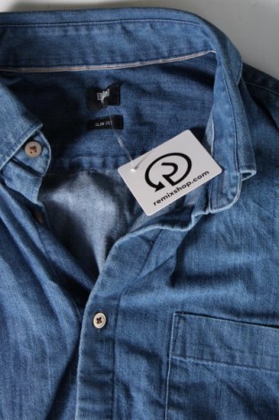 Ανδρικό πουκάμισο Uniqlo, Μέγεθος M, Χρώμα Μπλέ, Τιμή 21,03 €