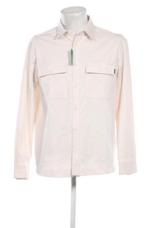Ανδρικό πουκάμισο United Colors Of Benetton, Μέγεθος M, Χρώμα Λευκό, Τιμή 21,43 €