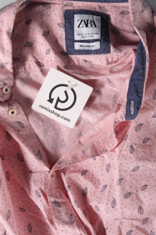 Мъжка риза Zara, Размер XL, Цвят Розов, Цена 34,00 лв.