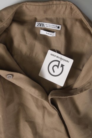 Herrenhemd Zara, Größe S, Farbe Beige, Preis 23,66 €