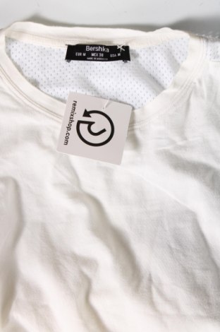 Ανδρικό t-shirt Bershka, Μέγεθος M, Χρώμα Λευκό, Τιμή 7,80 €
