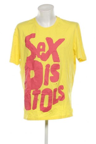 Мъжка тениска Bershka, Размер XL, Цвят Жълт, Цена 13,00 лв.
