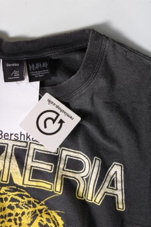 Herren T-Shirt Bershka, Größe M, Farbe Grau, Preis 10,82 €