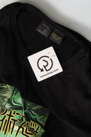 Мъжка тениска Bershka, Размер XS, Цвят Черен, Цена 13,69 лв.