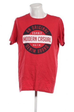 Мъжка тениска Esprit, Размер XXL, Цвят Червен, Цена 14,00 лв.