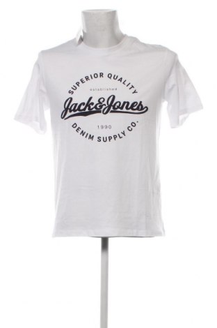Мъжка тениска Jack & Jones, Размер M, Цвят Бял, Цена 18,60 лв.