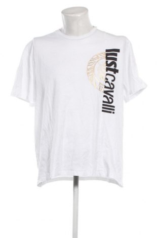 Męski T-shirt Just Cavalli, Rozmiar XL, Kolor Biały, Cena 182,32 zł