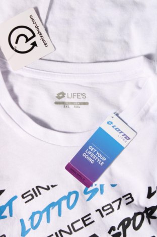 Ανδρικό t-shirt Lotto, Μέγεθος 3XL, Χρώμα Λευκό, Τιμή 18,56 €