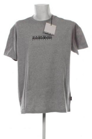 Herren T-Shirt Napapijri, Größe L, Farbe Grau, Preis 37,11 €