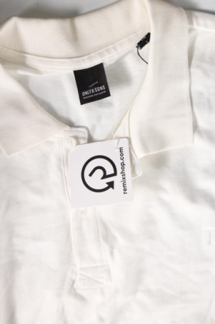 Herren T-Shirt Only & Sons, Größe L, Farbe Weiß, Preis 10,82 €