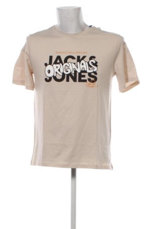 Herren T-Shirt Originals By Jack & Jones, Größe M, Farbe Ecru, Preis 9,59 €