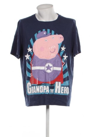 Ανδρικό t-shirt Peppa Pig, Μέγεθος XXL, Χρώμα Μπλέ, Τιμή 4,82 €