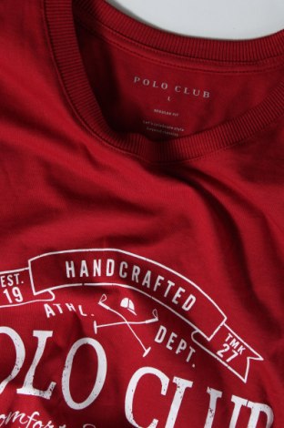 Męski T-shirt Polo Club, Rozmiar L, Kolor Czerwony, Cena 144,79 zł