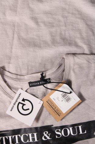 Herren T-Shirt Stitch & Soul, Größe S, Farbe Grau, Preis € 10,74
