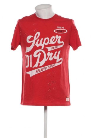 Męski T-shirt Superdry, Rozmiar XL, Kolor Czerwony, Cena 103,42 zł