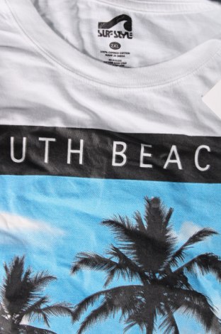 Herren T-Shirt Surf Style, Größe XXL, Farbe Weiß, Preis € 14,61