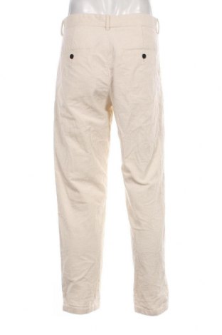 Pantaloni raiați de bărbați H&M, Mărime M, Culoare Ecru, Preț 26,71 Lei