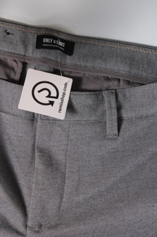 Ανδρικό παντελόνι Only & Sons, Μέγεθος L, Χρώμα Γκρί, Τιμή 12,09 €